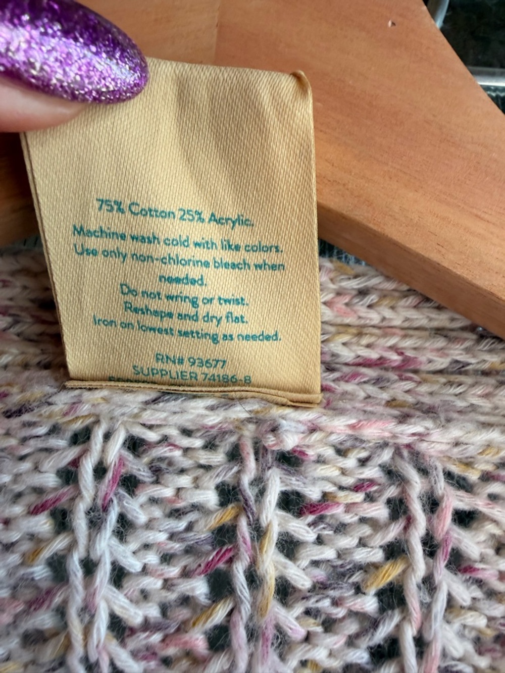 Lightweight Pink Multi Open-Front Ribbed Cardigan - Picture 4 of 4